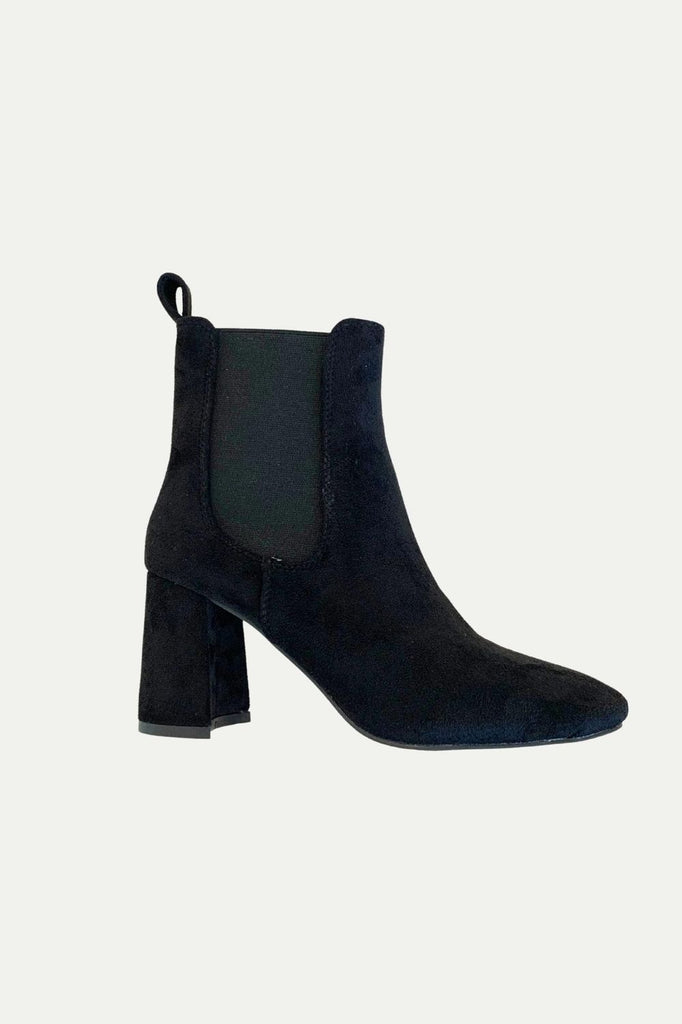 Suede Boot with 3 Inch Heel and sipper enclosure