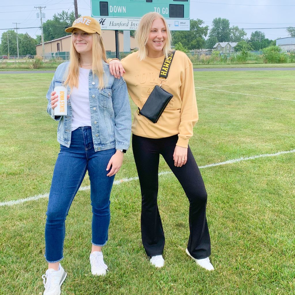University of Iowa and Iowa State collegiate apparel