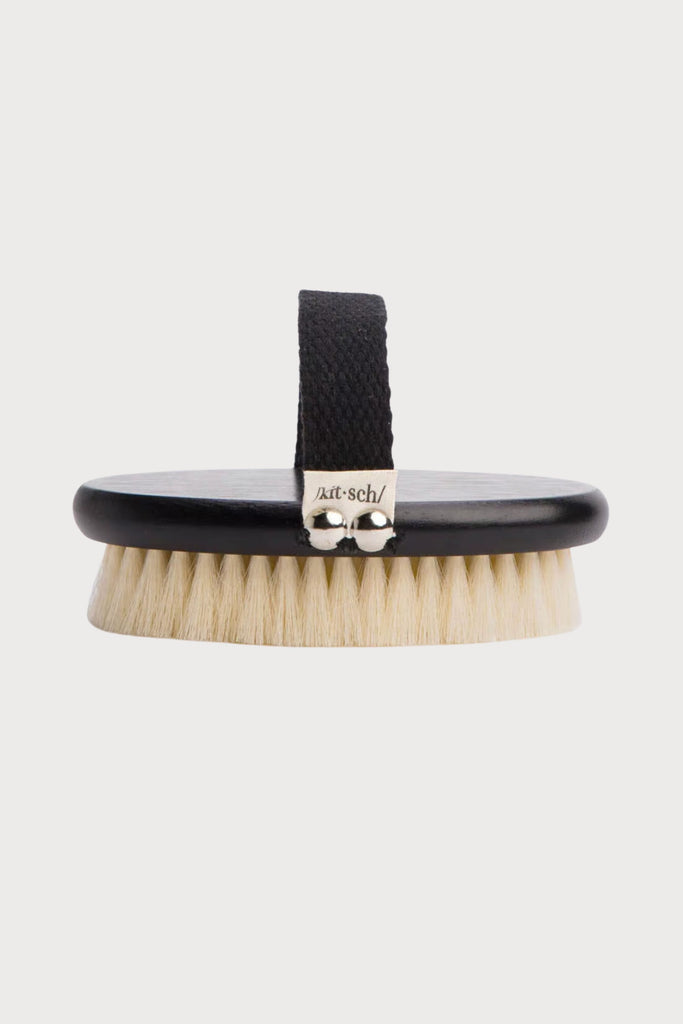 Introducing our new Body Dry Brush, the perfect tool to add to your skincare routine. Our Body Dry Brush is designed to exfoliate dead skin cells, unclog pores, and improve blood circulation, leaving your skin feeling smooth and rejuvenated.  Made with high-quality, natural bristles, our dry brush is gentle enough to use on even the most sensitive skin types. This special tool is a fan favorite for self care.