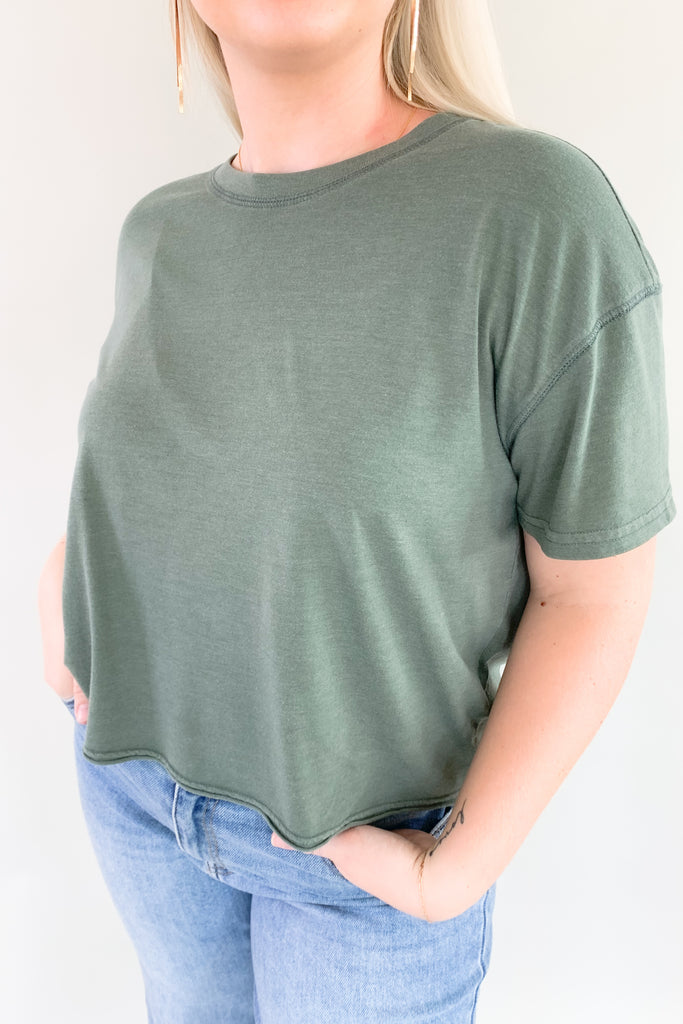 short sleeve round neck organic cotton tee in several colors. Amazingly soft basic for lounging or on the go! 