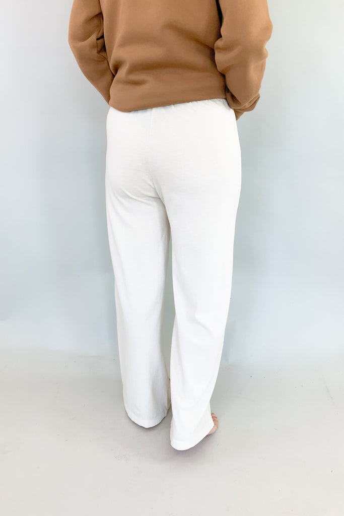 wide leg elastic waist pants with soft cotton fabric and feel