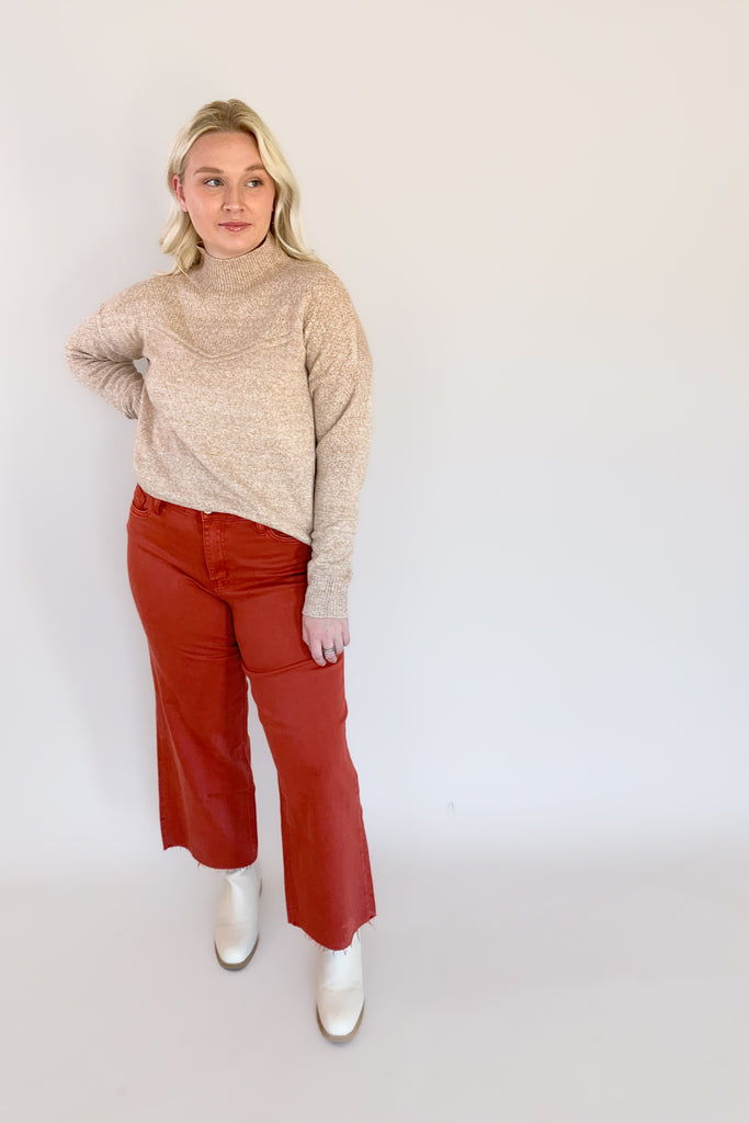 Vervet wide leg jeans in Bosa Nova & mallard green