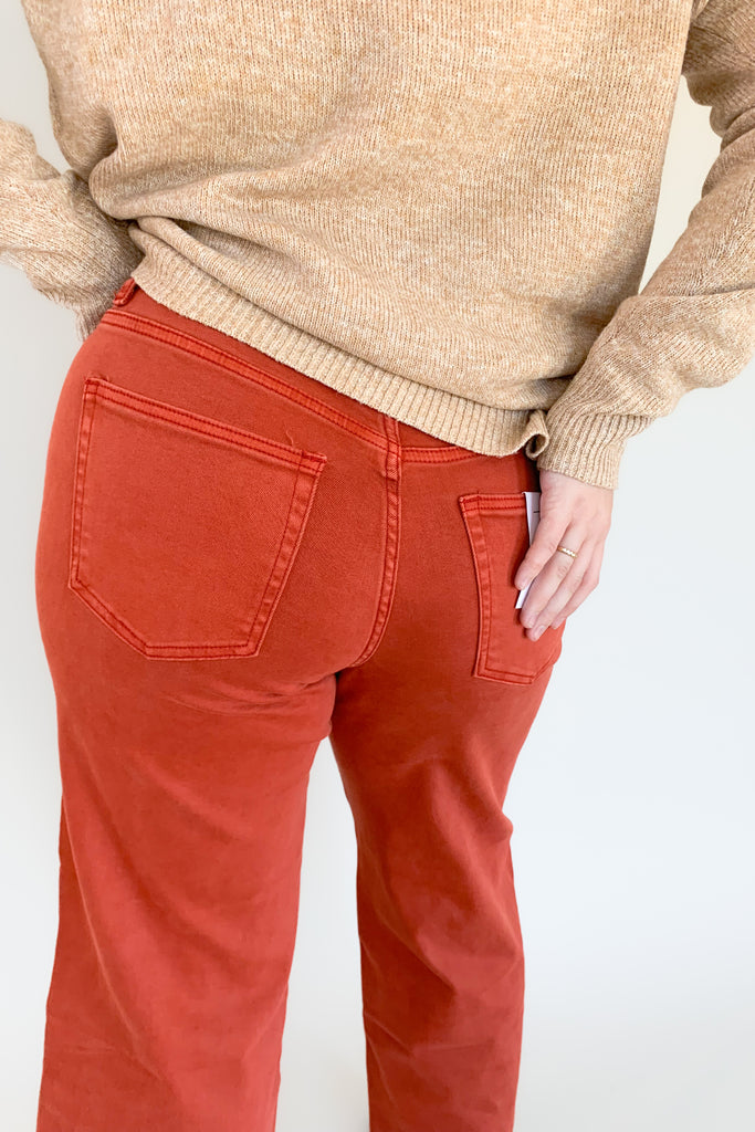 Vervet wide leg jeans in Bosa Nova & mallard green