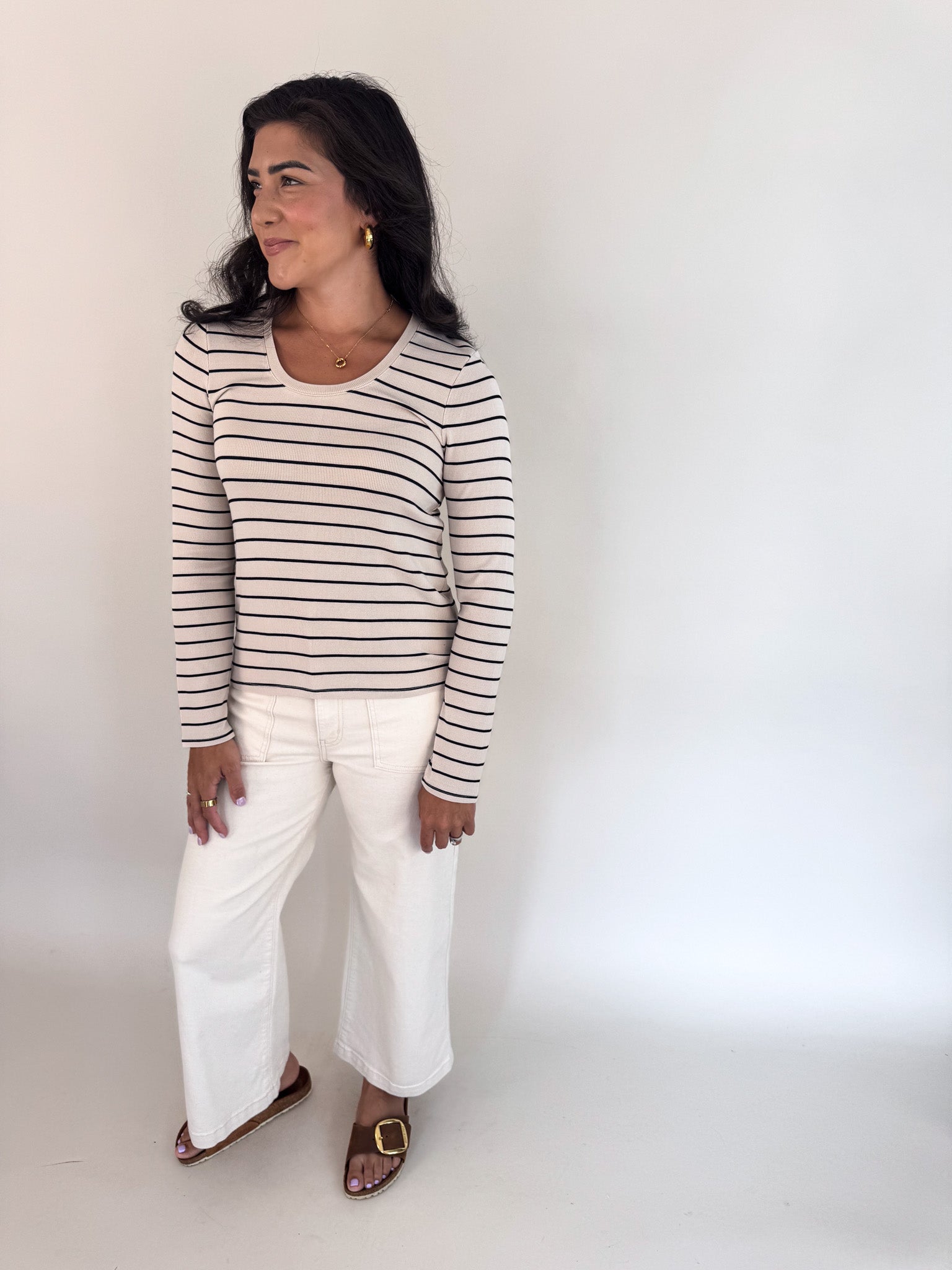 Lauren Long Sleeve Birch Stripe Katsch Boutique