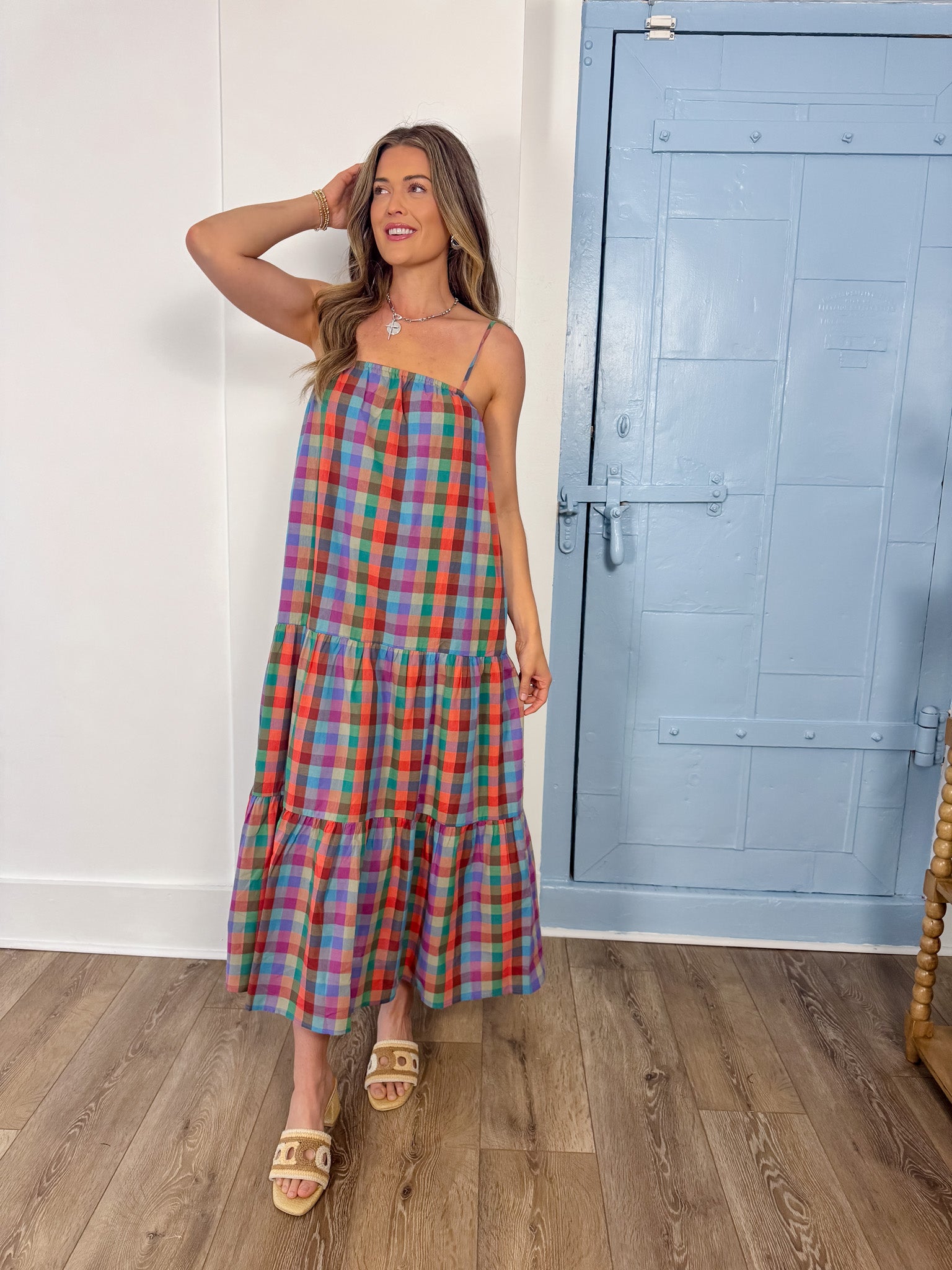 Multi Plaid Spaghetti Strap Dress – Katsch Boutique