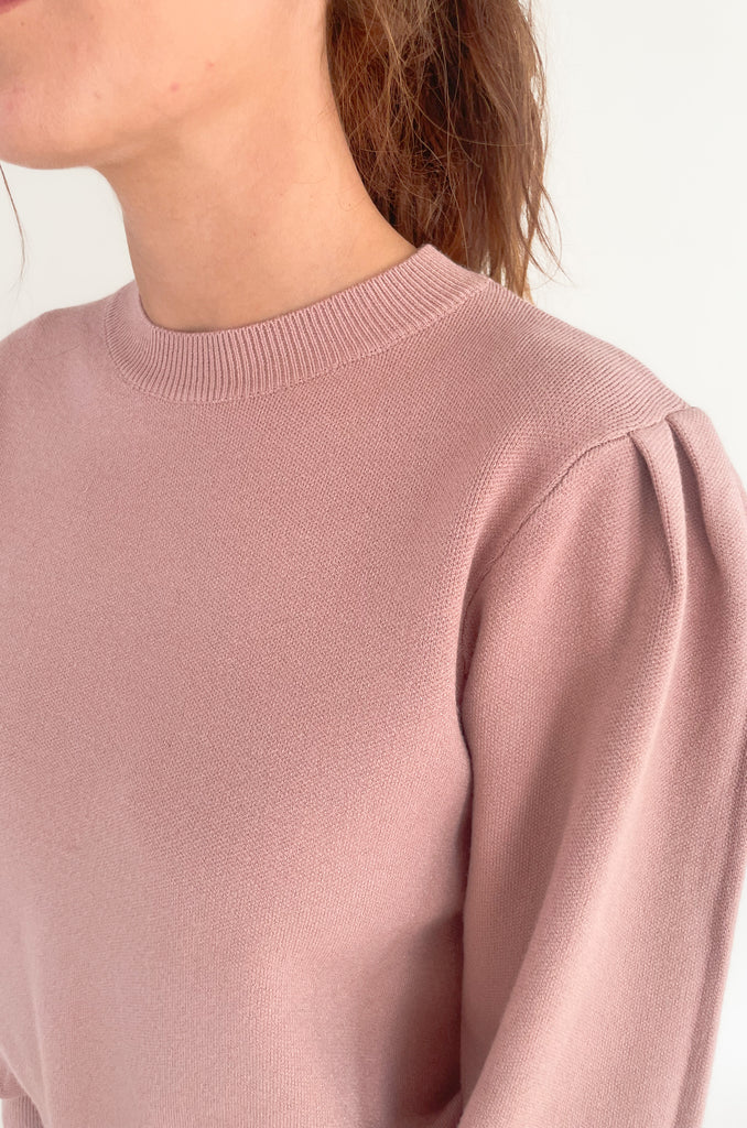 The Nana Puff Sleeve Sweater by Dreamers is so pretty and elevated. It is a solid color sweater with an ultra soft fabric, stretchy, and has puff long sleeves. It looks amazing dressed up or down for countless looks. 