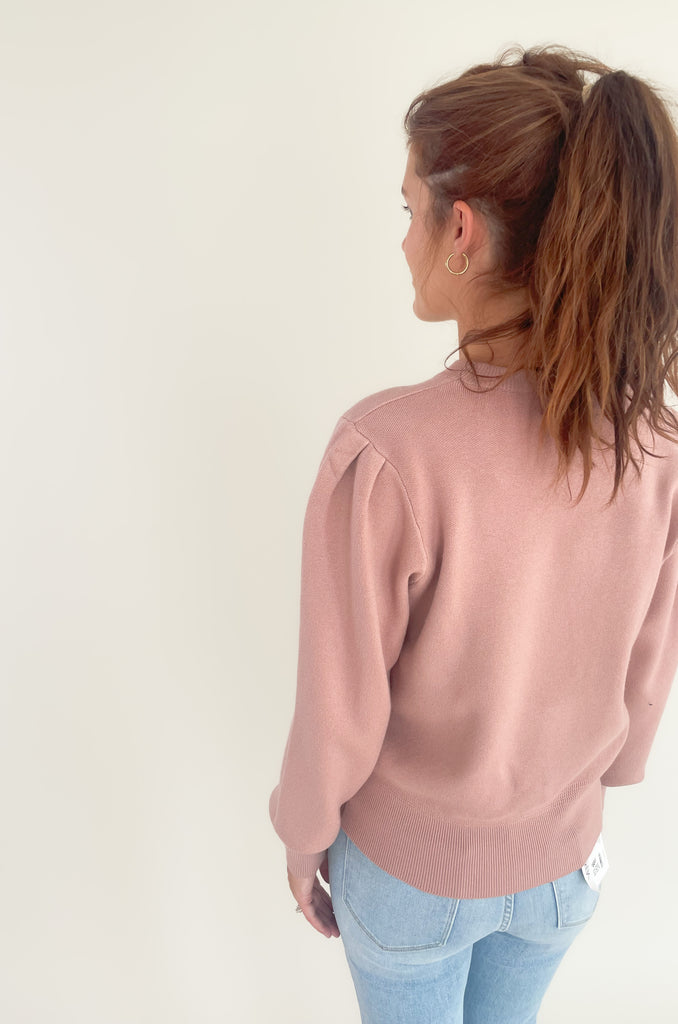The Nana Puff Sleeve Sweater by Dreamers is so pretty and elevated. It is a solid color sweater with an ultra soft fabric, stretchy, and has puff long sleeves. It looks amazing dressed up or down for countless looks. 