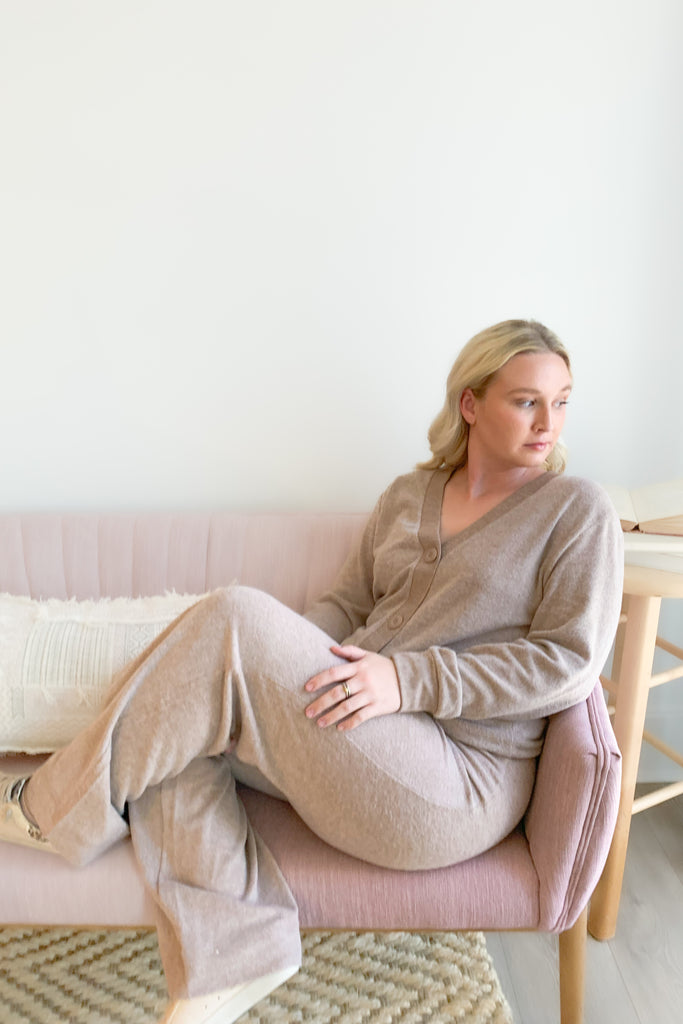 This pant fits like a dream! The Tessa Cozy Pant is made using our signature Dream Cozy Knit fabric and features an easy fit through the hips and leg, with a long, full length. Pair it with the  Z SUPPLY Pamala Cozy Toffee Cardigan for a relaxed set that  completes your look!
