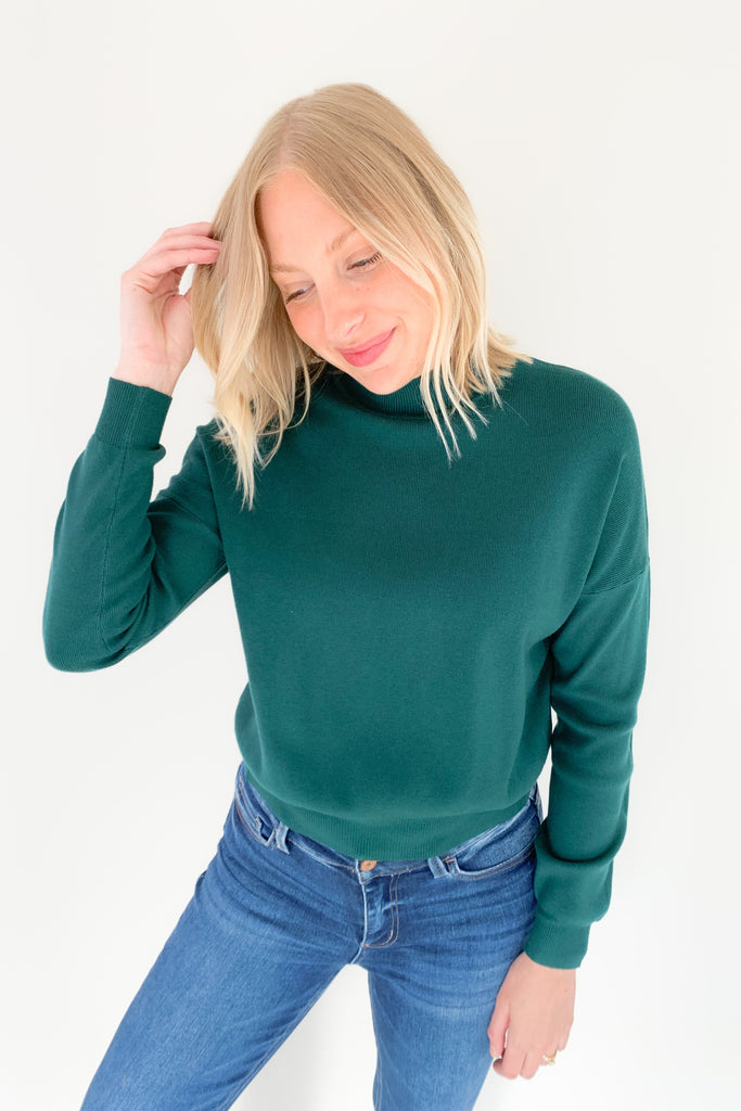 The Run the Town Ribbed Mock Neck Sweater is super soft and elevated. It's and easy option to wear on its own or layered under your favorite jacket. With a lightweight and cozy fabric, and a trendy mock neckline, you will be reaching for this stylish piece all season