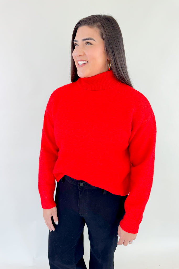 Stay warm and stylish this season with our Molly Bracken Turtleneck Drop Shoulder Sweater! Crafted with a textured, super soft fabric, this sweater features a classic, flattering fit, perfect for any wardrobe. Keep cozy and chic all season long.