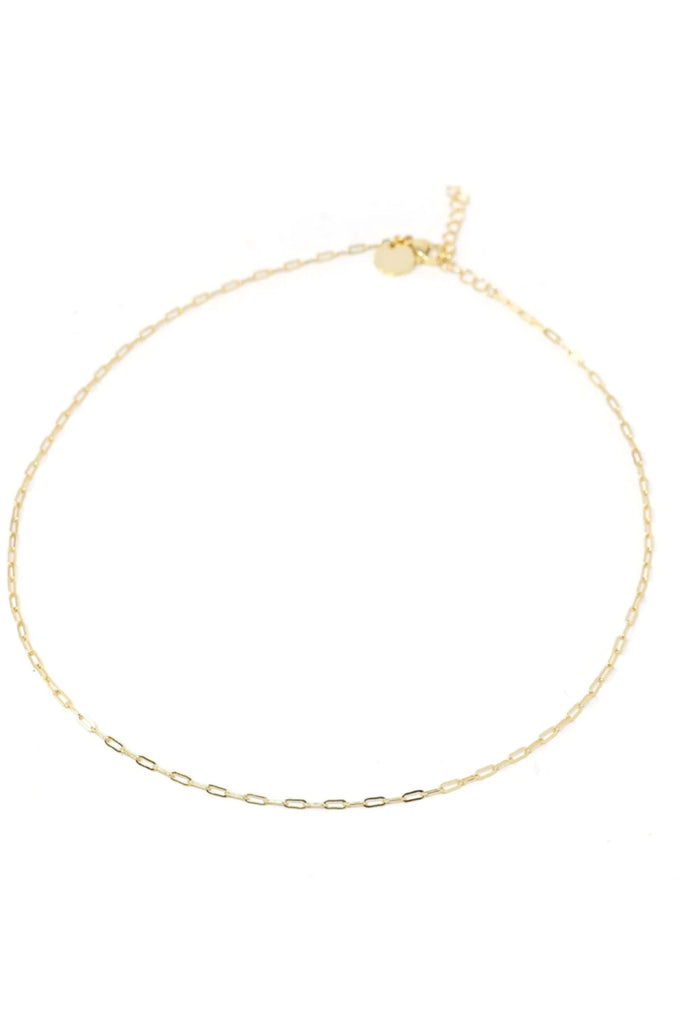 Easy and elevated, this Sis Kiss Mini Paperclip Chain Necklace 18" is one of our favorites for adding charms! Choose between two colors to create the perfect customized look