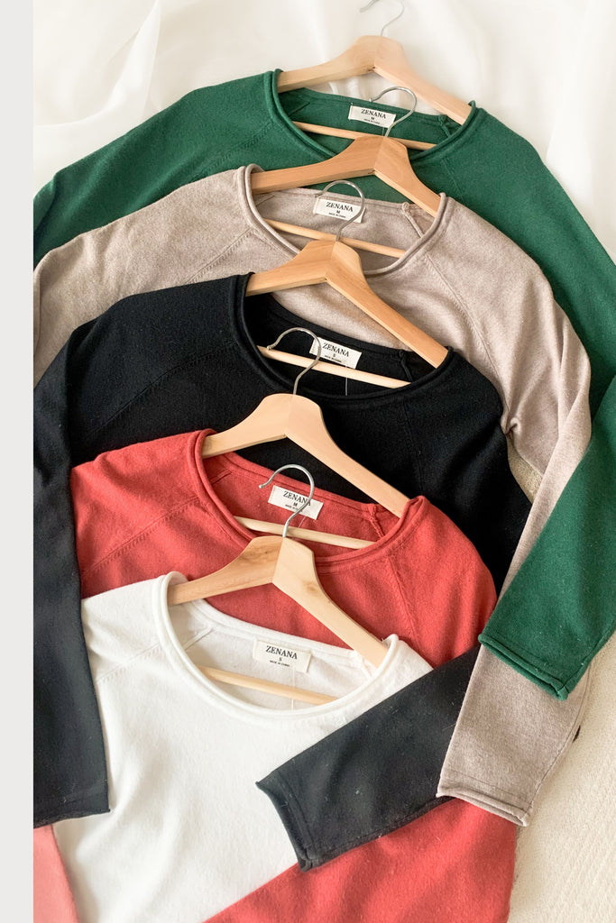 The Madison Ultra Soft Round Neck Sweater is now BUY 1 GET 1 50% off in store and online for a limited time (no discount code needed)! It's so soft, elevated, and perfect for fall. Where it on it's own or layered under your favorite jacket all season long. Choose between several amazing colors to complete your look!