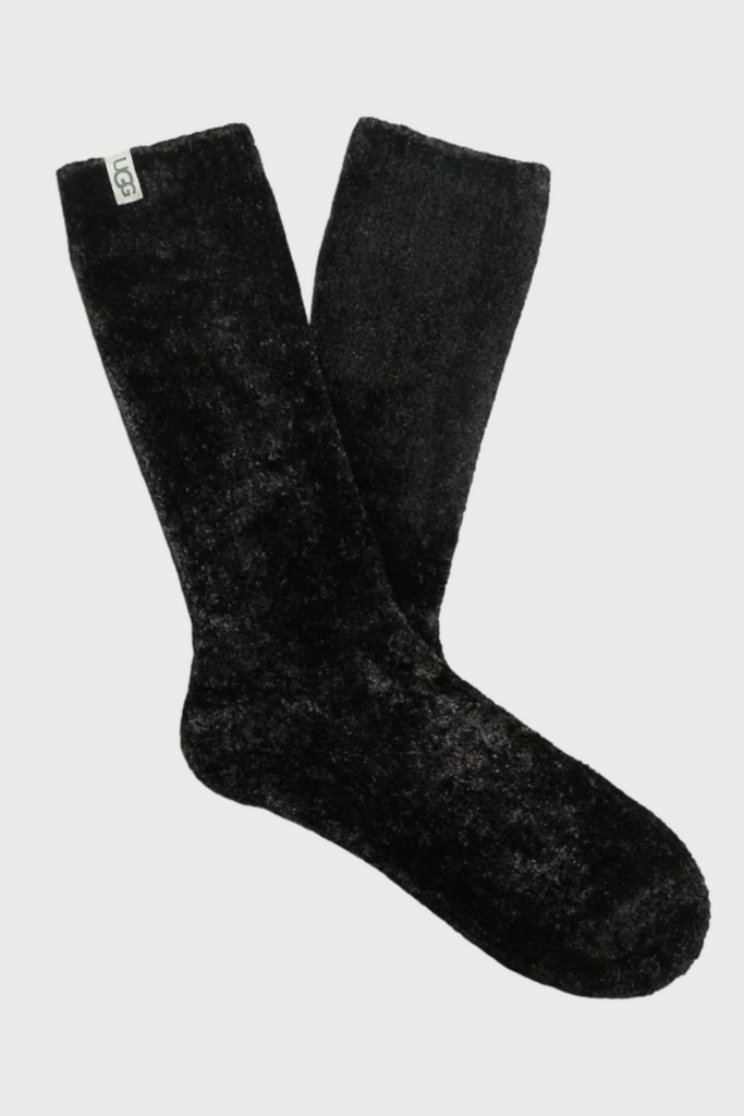 These UGG Women's Leda Cozy Socks are ultra cozy crew socks with a stretchy, soft feel that your feet will love. Great for lounging around at home, the versatile cut works equally well with boots.