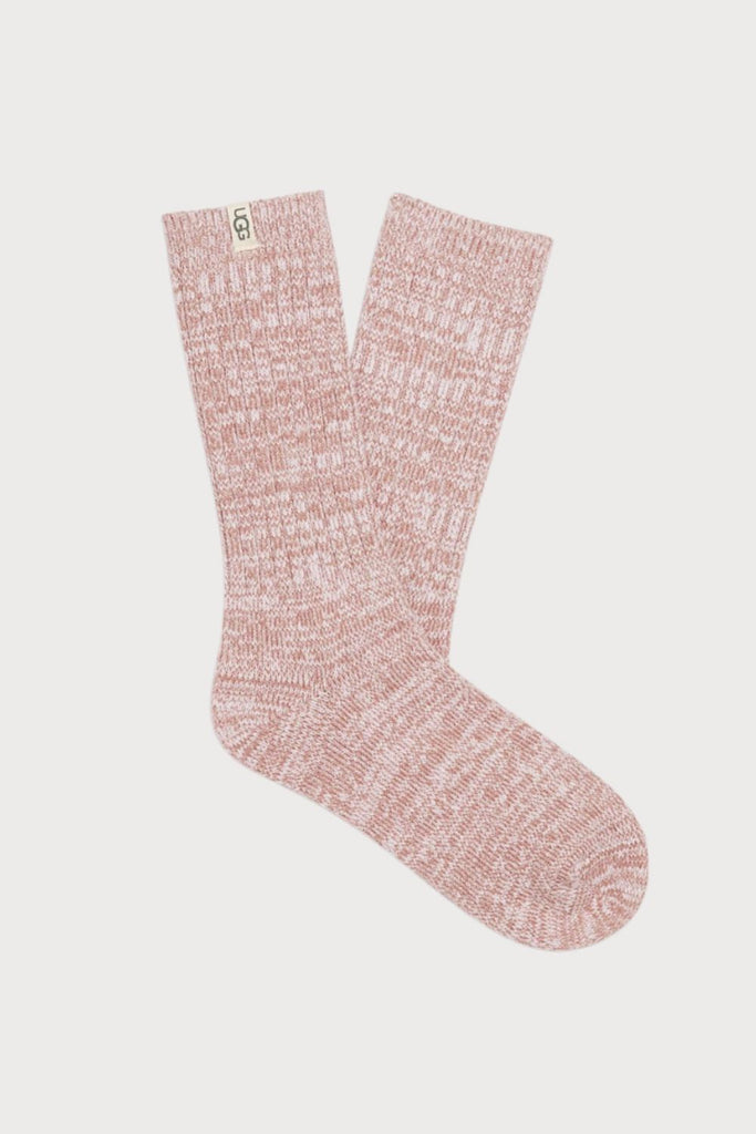 The UGG Women's Rib Knit Slouchy Crew Socks are just slouchy enough for a cute and casual look with plenty of comfort! These ultra-soft knit socks are a favorite. You can wear them around the house, or peeking out from an ankle boot.
