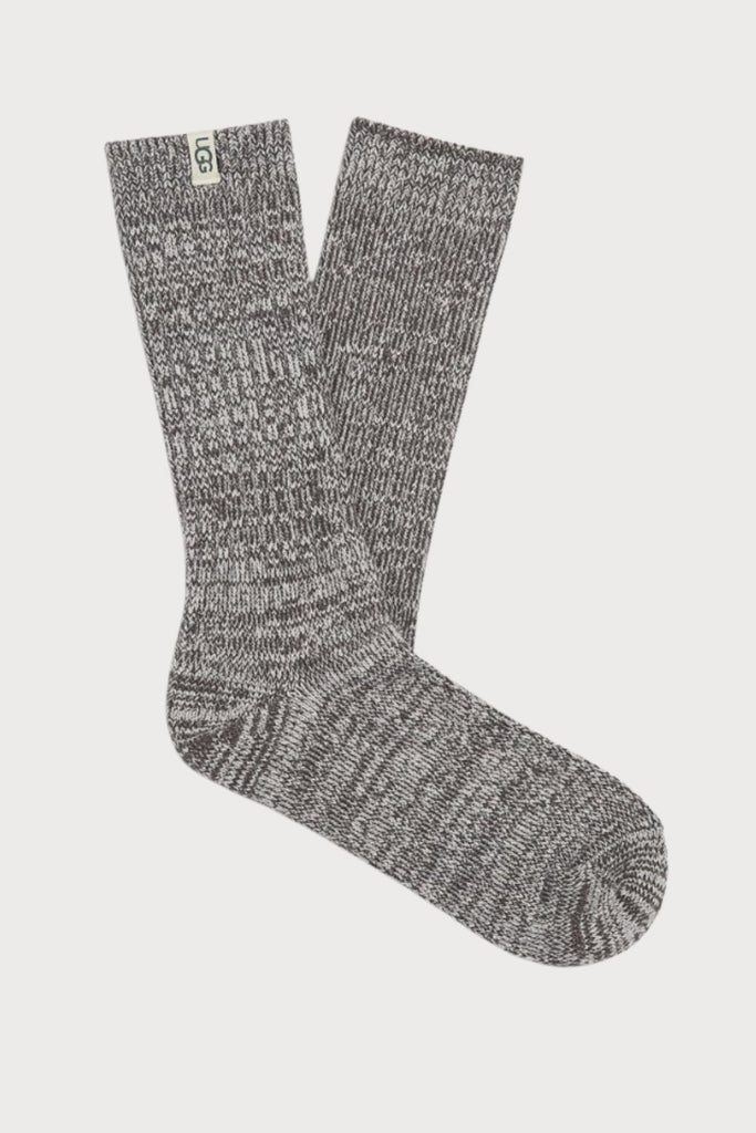 The UGG Women's Rib Knit Slouchy Crew Socks are just slouchy enough for a cute and casual look with plenty of comfort! These ultra-soft knit socks are a favorite. You can wear them around the house, or peeking out from an ankle boot.
