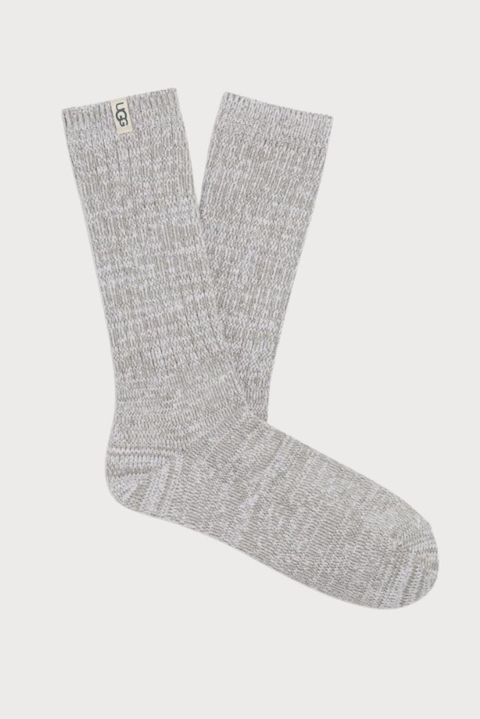 The UGG Women's Rib Knit Slouchy Crew Socks are just slouchy enough for a cute and casual look with plenty of comfort! These ultra-soft knit socks are a favorite. You can wear them around the house, or peeking out from an ankle boot.