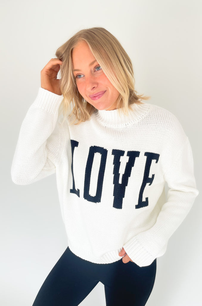 Crafted with our cotton acrylic sweater yarns, the Z SUPPLY Love Intarsia Sweater offers a soft and luxurious feel. The crew neck pullover features a relaxed fit and features 'love' on the front in block lettering. The design is elevated, unique, and can be worn all year! Enjoy a comfortable and stylish look with this piece.