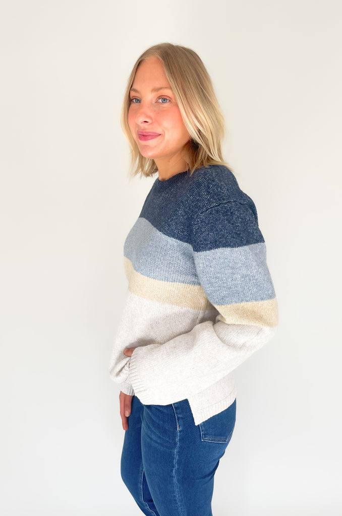 Experience the softness and elevated feel of the [Z SUPPLY] Sawyer Stripe Pullover Sweater! This sweater is the perfect casual look, made from a blend of materials that promises both comfort and style. The colors are great too with hints of navy, beige, and ivory. Dress it up or down for countless looks. 