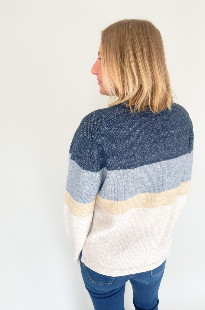Experience the softness and elevated feel of the [Z SUPPLY] Sawyer Stripe Pullover Sweater! This sweater is the perfect casual look, made from a blend of materials that promises both comfort and style. The colors are great too with hints of navy, beige, and ivory. Dress it up or down for countless looks. 