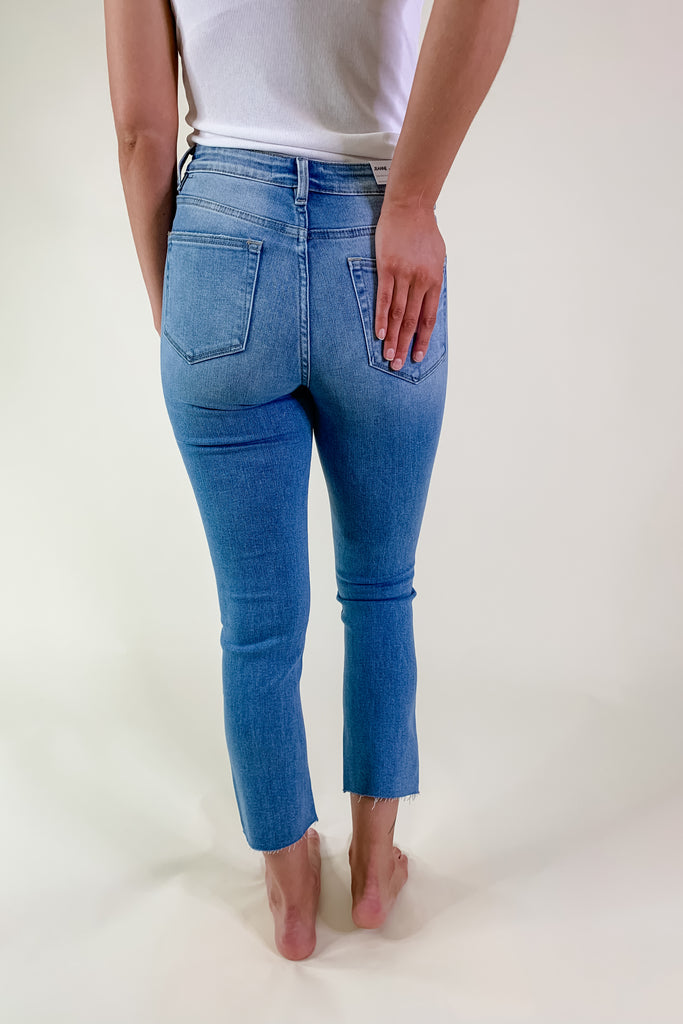 The Big Dreams High Rise Crop Straight Denim is a new favorite! It is the perfect fit, comfortable, and has so much detail. We love the raw hem, distressing, and trendy cropped fit. Wear these to instantly elevate your look!