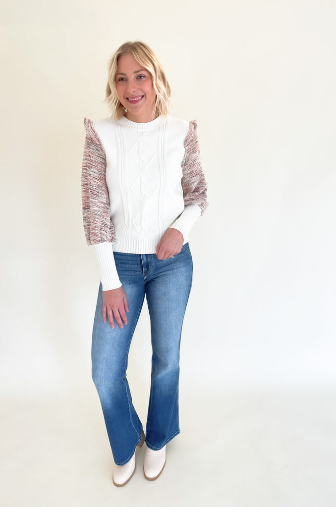 The Dionne Medium Wash High Rise Jeans are so on trend, comfortable, and look amazing on several body types. We know wide leg jeans are a tall girl's go-to, but they look great with so many body types! Pro tip: You can easily trim this style to fit you perfectly! This style is worth it, especially with the unique double pocket look and faded wash. It's elevated and effortlessly cool. 