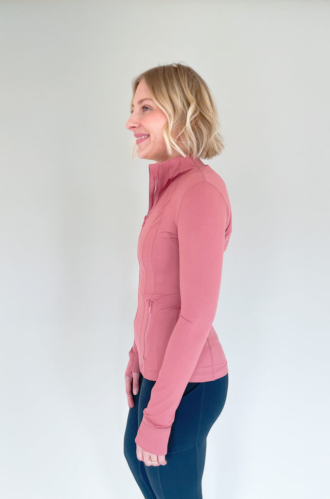The Direct Full Zip Long Sleeve Jacket is cute and sporty, perfect for busy days on-the-go! You can wear it to the gym, or wear it to the store, either way it's an easy add-on for spring. The fabric is buttery soft and lightweight. Keep one of these in your bag or car to just throw on and go! 