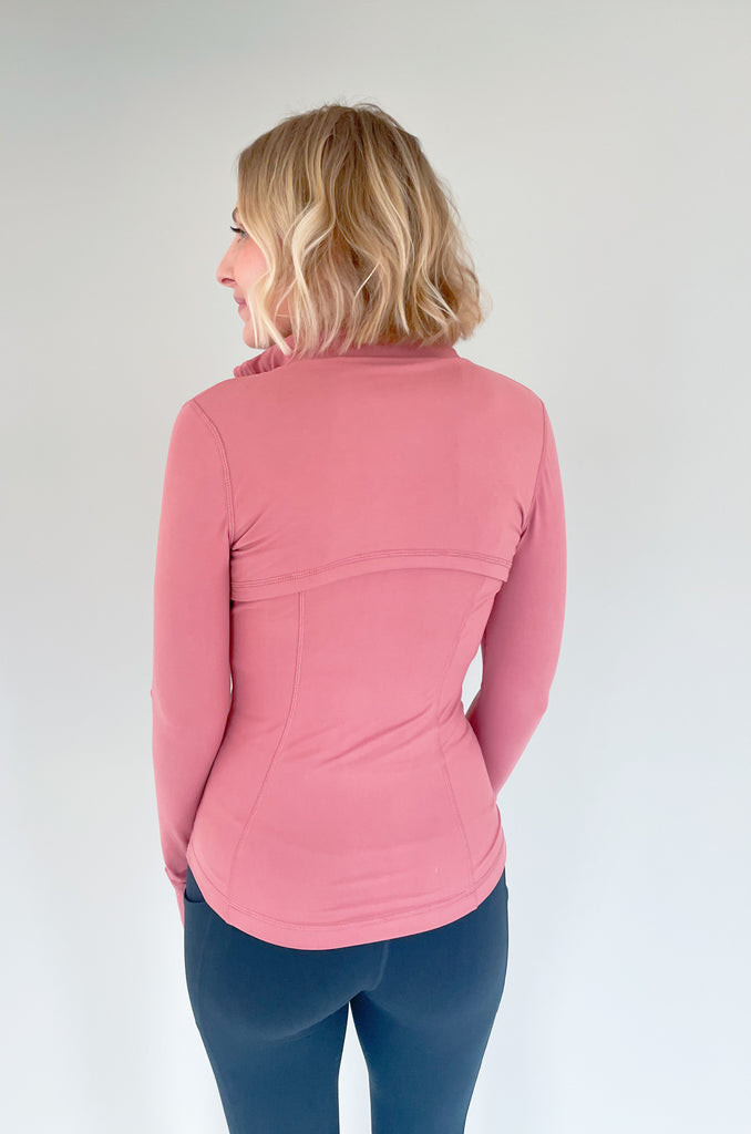 The Direct Full Zip Long Sleeve Jacket is cute and sporty, perfect for busy days on-the-go! You can wear it to the gym, or wear it to the store, either way it's an easy add-on for spring. The fabric is buttery soft and lightweight. Keep one of these in your bag or car to just throw on and go! 