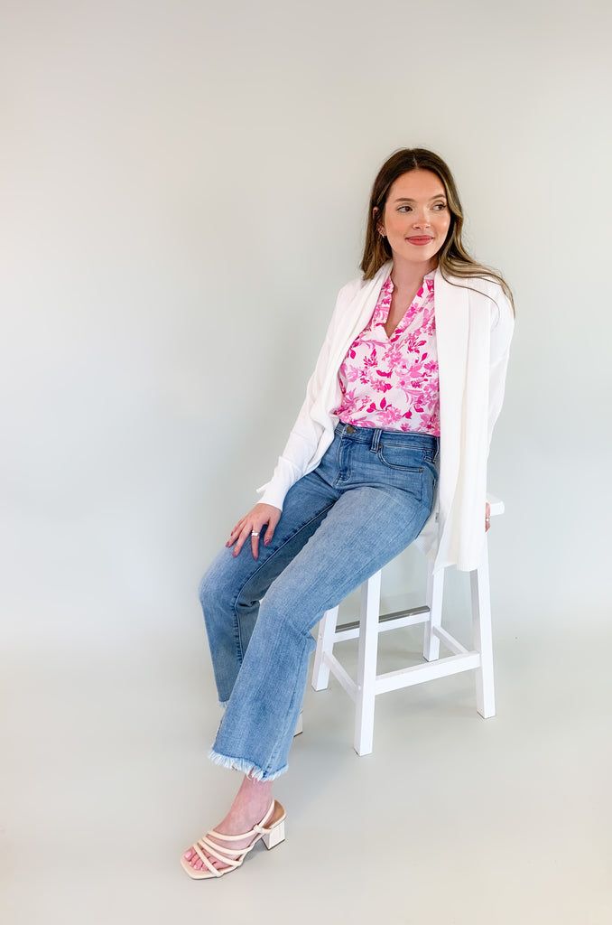 The Donna Draped Long Sleeve Cardigan is so soft and comes in two gorgeous colors.  These cardigans can be worn all year, so you will get a lot of wear out of them. Layering pieces are great for chillier days and make an outfit look more polished. They are also great for the office! If you love all things cute and cozy, this style is for you. 
