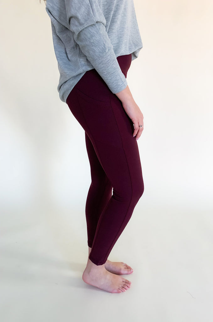 The Drill 2.0 Full Length High Rise Legging is the updated version of our all time favorite legging. This style is made from the same buttery soft material and comfortable stretch, just now available in new colors! On each side, there are pockets that could fit your phone or a small wallet. 