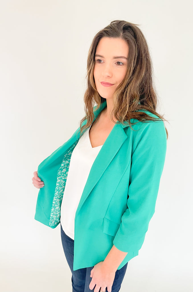 Blazers are having their moment this spring! Have fun with it and snag this Heidi Recycled Shirred Sleeve Blazer. The colors are so pretty and instantly elevate a look. Not only are the colors showstoppers, but the fit is too. It's made from a soft, recycled polyester, a little tailored, and has unique ruched sleeves. 