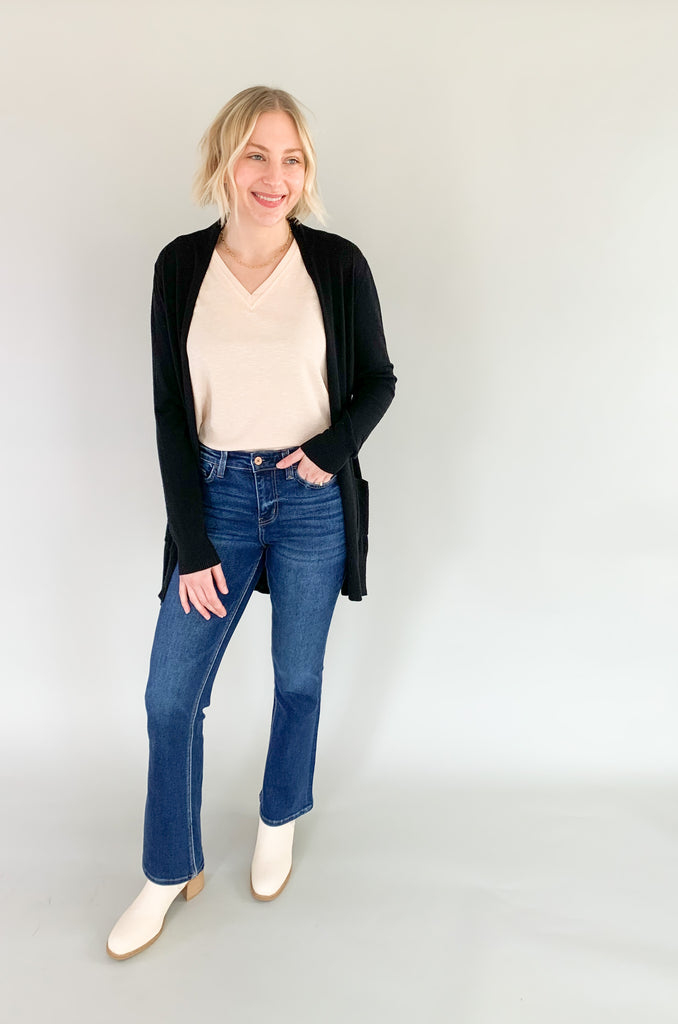 The Kate ll Long Knit Cardigans are so soft and come in so many amazing colors! These cardigans can be worn all year, so you will get a lot of wear out of them. Layering pieces are great for chillier days and make an outfit look more polished. They are also great for the office! If you love all things cute and cozy, this style is for you! 