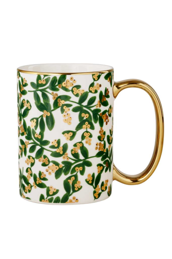 These Porcelain Mugs feature illustrated designs with gold accents and a gilded rim and handle to add a festive touch to your favorite beverage. If you are looking for a sweet holiday gift, these are a great option!