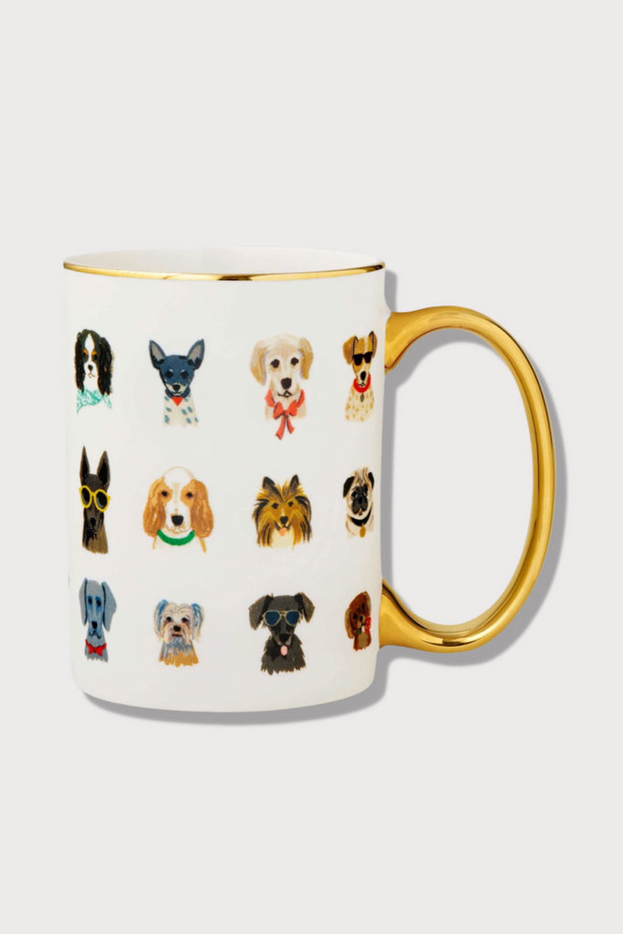 Settle in with a warm drink and a good book with our Book Club mug, featuring our favorite classic titles. Our porcelain mugs feature illustrated designs and a gilded rim and handle to add a little something special to your favorite beverage