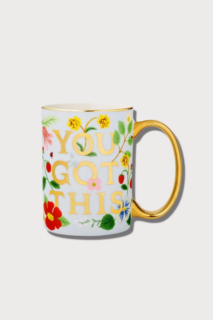 Settle in with a warm drink and a good book with our Book Club mug, featuring our favorite classic titles. Our porcelain mugs feature illustrated designs and a gilded rim and handle to add a little something special to your favorite beverage