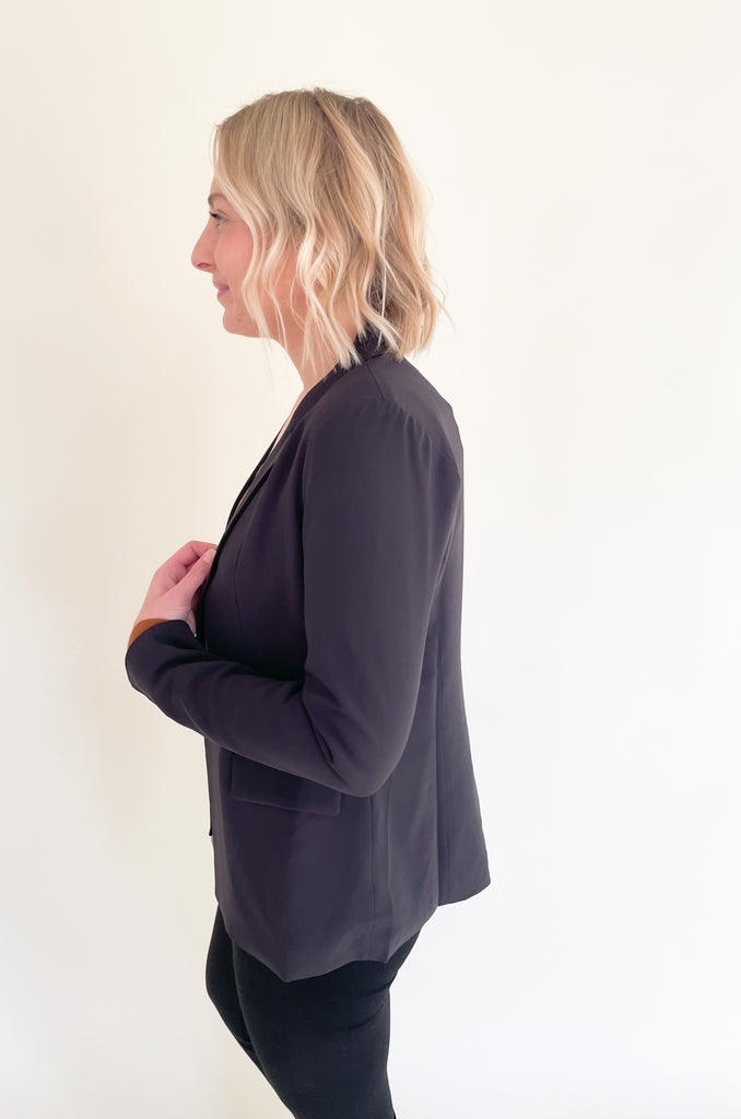 The Remy Recycled Classic Blazer is a go-to! Every women should have a classic blazer in their closet because it is so versatile and you never know when you might need one. You can wear it to work, for special events, or important meetings, but also dress it down with denim and a cute graphic tee. It's timeless! 