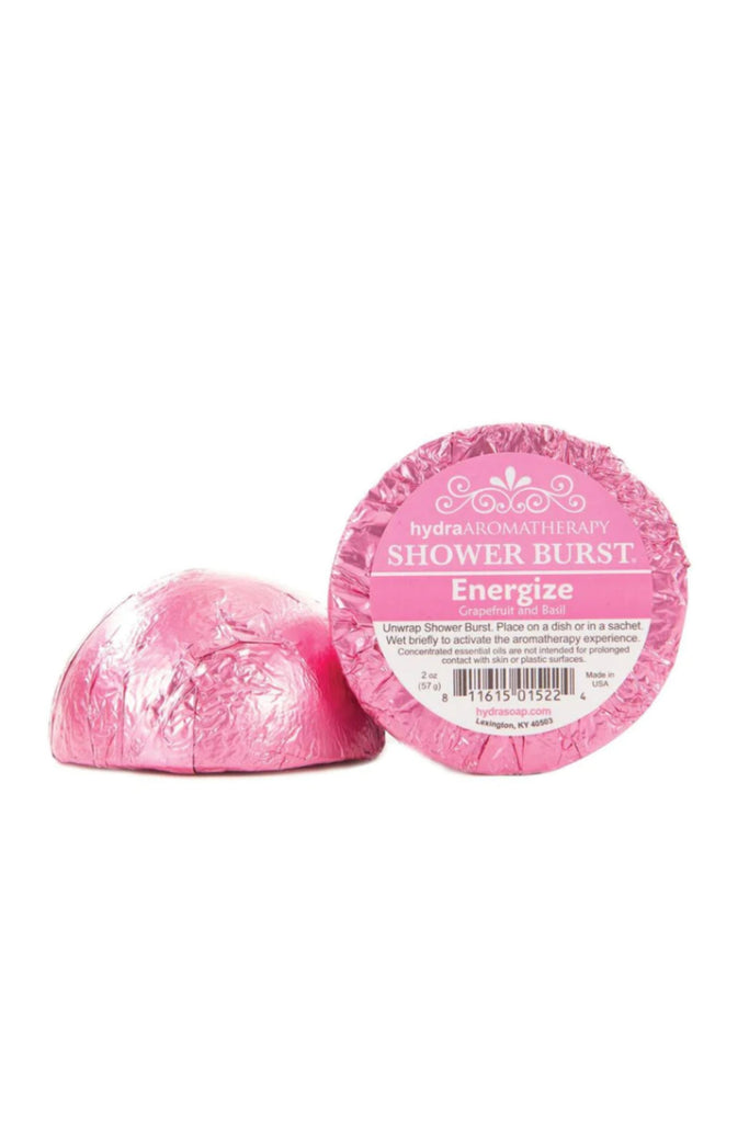 The Shower Burst® Duo transforms any shower into a luxurious at-home spa. To use, unwrap one Shower Burst tablet and place into one of our sachets. Hang and splash with water. When activated by water and humidity, the tablet releases essential oils for a unique aromatherapy experience.