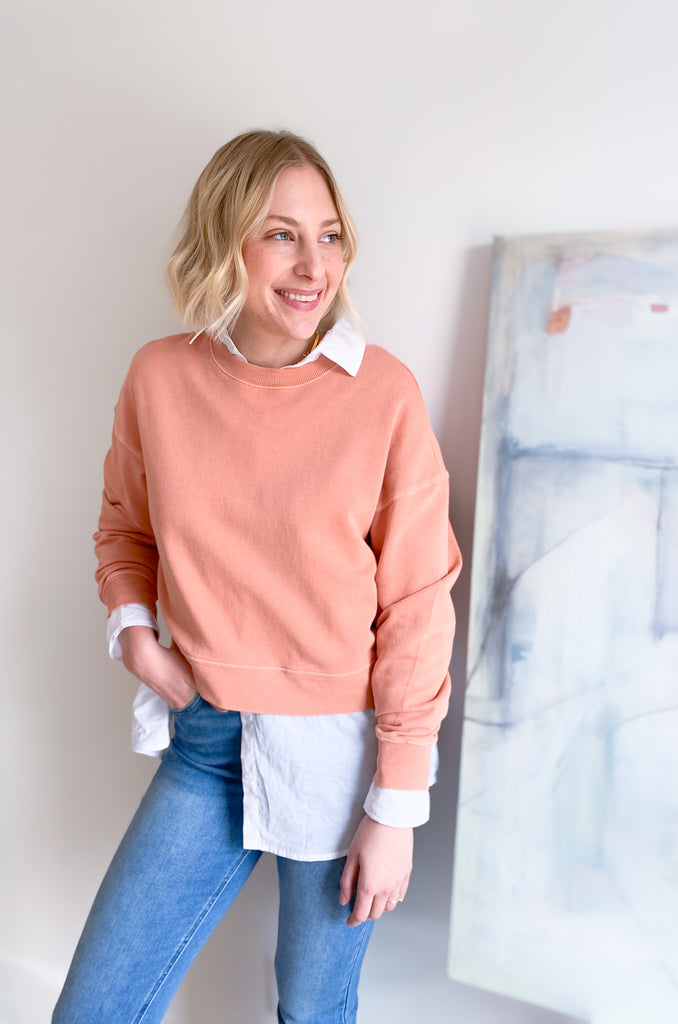 We are loving this new [Z SUPPLY] Cityscape LS Sweatshirt! The fabric is very soft and cozy, but still has an elevated look to it. You can wear the sweatshirt casually with leggings, or dress it up with a button up. The color is playful and totally spring. It's a Katsch favorite just in a new color!
